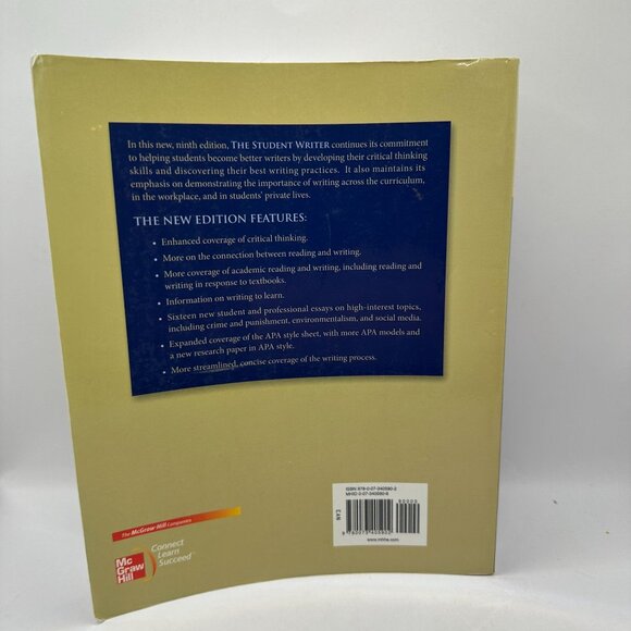 Student Writer: Editor and Critic Paperbook 9th Edition Babara FIne Clouse - Picture 3 of 5